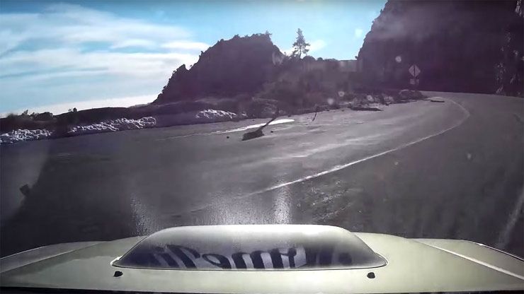 Car Crash And Flip Off the Side of the Mountain