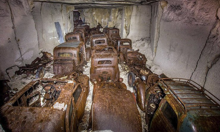 vehicles-stashed-in-french-quarry-are-discovered-70-years-later