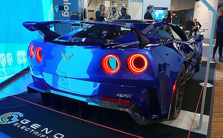 Genovation GXE Electric Corvette rear end