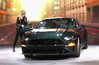 Molly McQueen unveiling 2019 Ford Mustang Bullitt