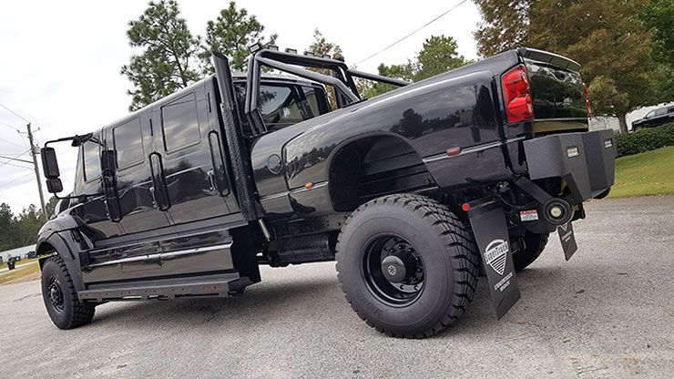 2017 International Workstar SuperTruck Six Door 4x4 Pickup Knight in Armor rear