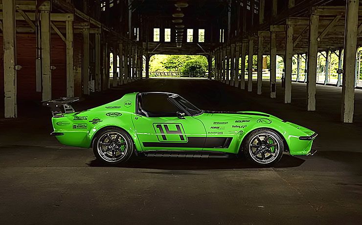 pro-touring 1968 Chevrolet Corvette Green Mamba right