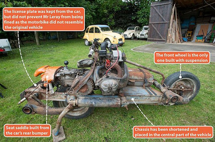 motorbike from broken Citroen C2