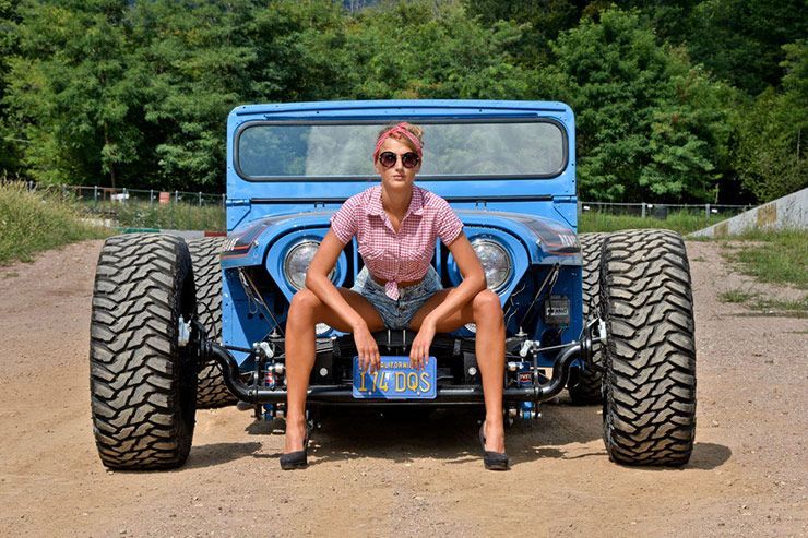 Girls and Jeep Hot Rod Levis edition
