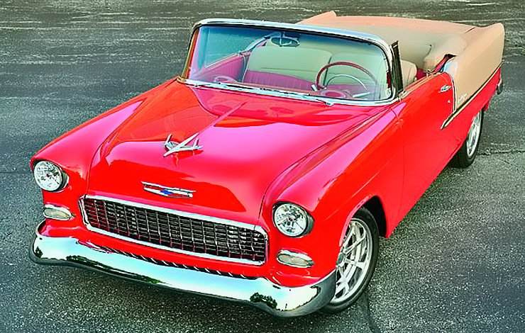 1955 Chevy Bel Air convertible Modern Nostalgia front left