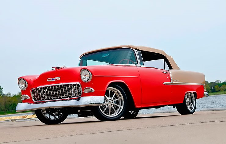 1955 Chevy Bel Air convertible front left
