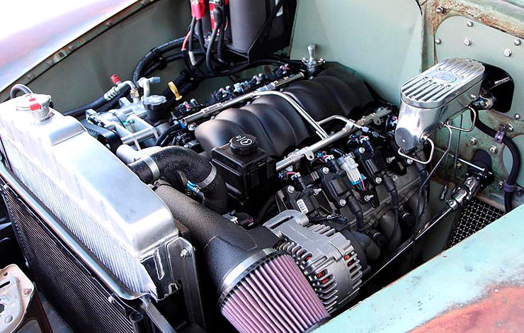 LS3 fuel injected motor in 1952 Chevrolet Derelict Business Coupe