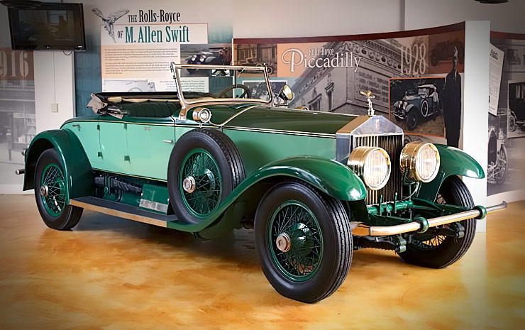 You can visit Allen Swifts 1928 Rolls-Royce Phantom I at the Springfield Museums in Massachusetts