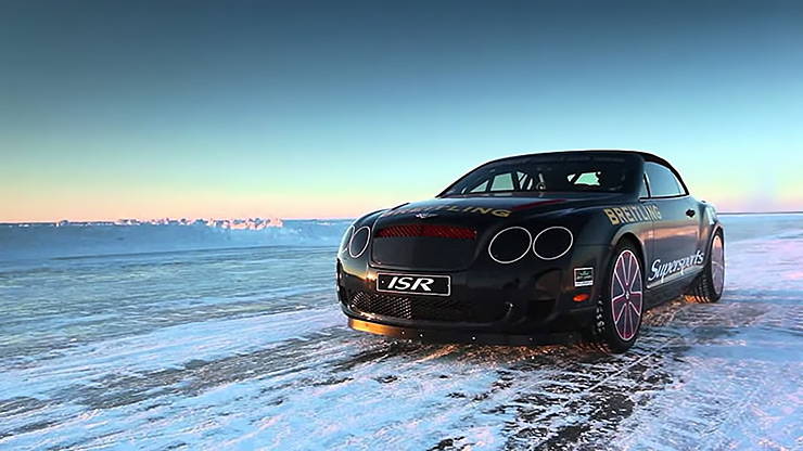 Bentley Continental Supersports convertible Ice Speed Record