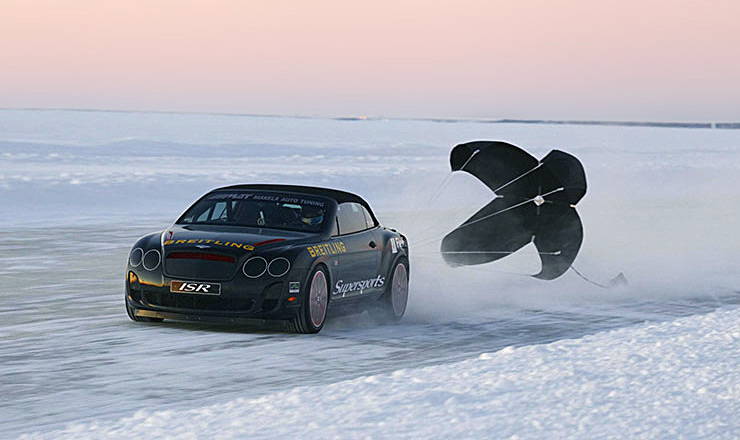 Juha Kankkunen sets World Speed Record on Ice in Bentley