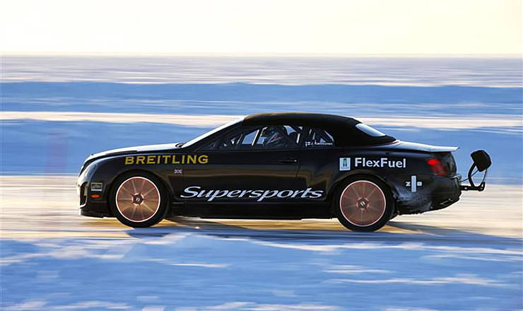 Bentley set World Speed Record on Ice