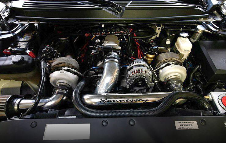 twin turbo 1000 hp motor in Cadillac Escalade
