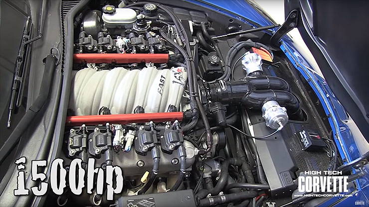 Twin Turbo C6 Corvette motor