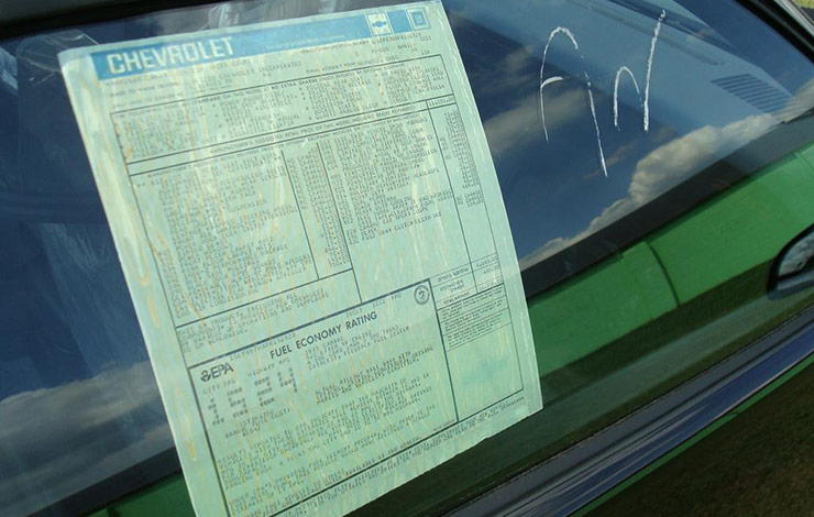 1985 IROC Z28 build sheet