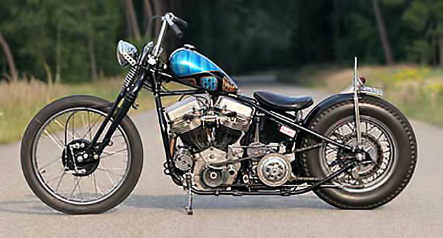 1948-1956 Harley Davidson panhead bobber left side