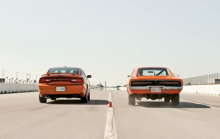 2011 Dodge Charger vs. 1969 Dodge Challenger General Lee