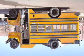Turvy Topsy Bus - upside down school bus