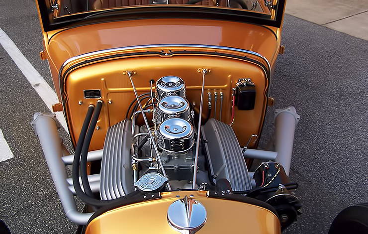 Danny Bacher's 1931 Ford Model A Coupe Hot Rod 350cui engine