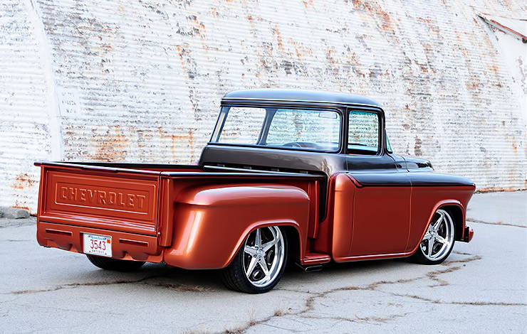 1956 Chevy 3100 Coppertime rear end