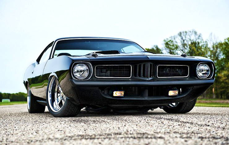 Pro touring 1973 Plymouth 'Cuda "Blackend" front end