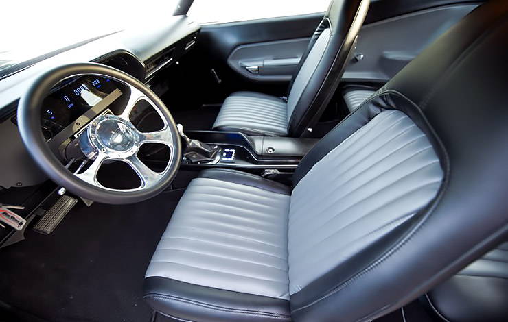 1973 Plymouth 'Cuda Blackend interior