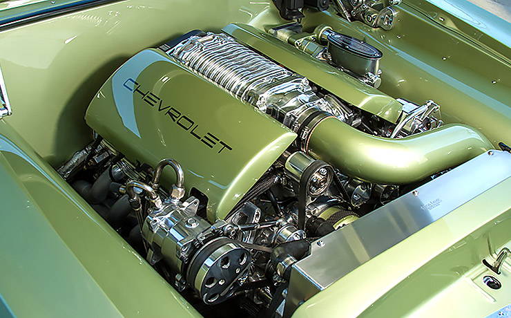 Supercharged LS2 engine in 1967 Chevelle named Relentless