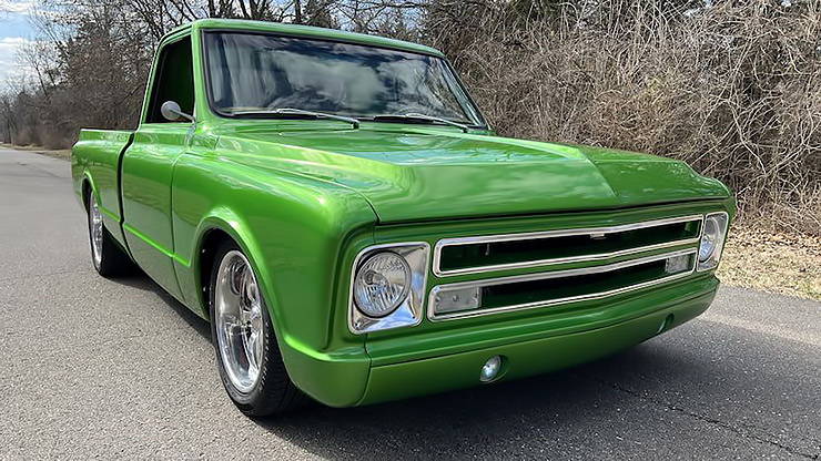 Custom 1967 Chevrolet C10 Pickup named Sweepee front end