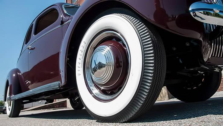classic tire on classic car