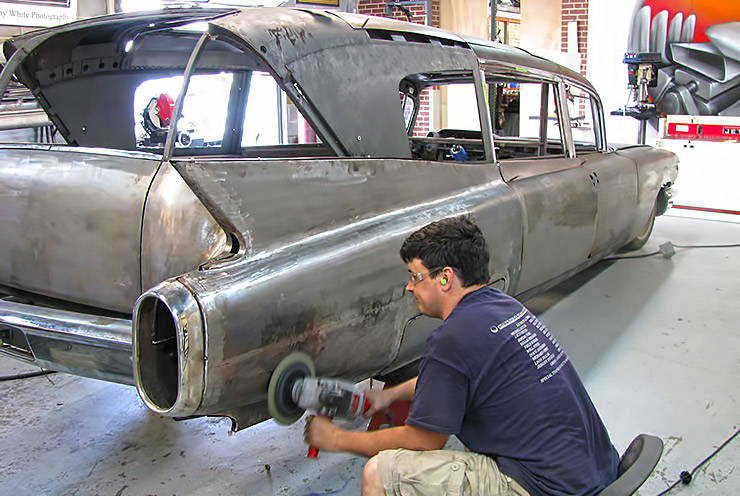 1960 Cadillac Fleetwood Custom Limo Thundertaker building process
