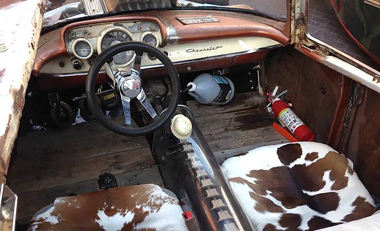 1957 Chevy Bel Air Nomad Rat Rod interior