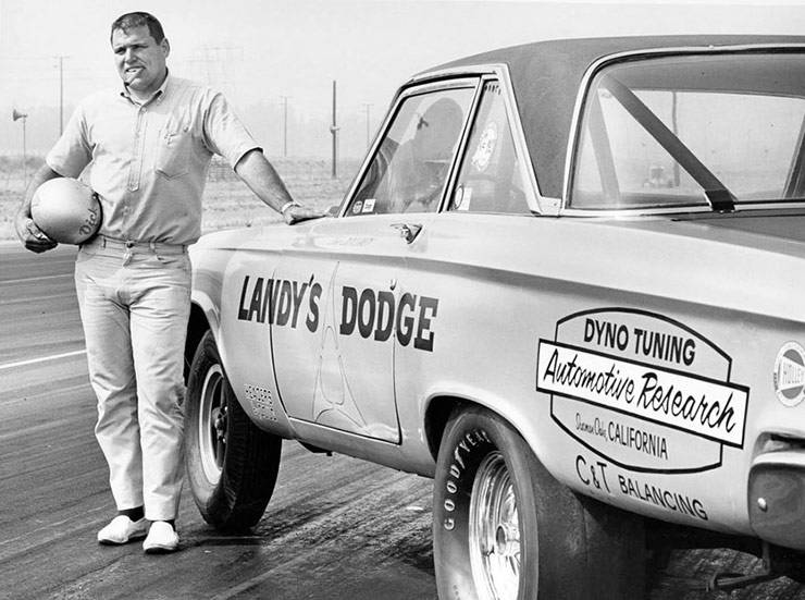 Dick Landy next to his 1965 Dodge Coronet