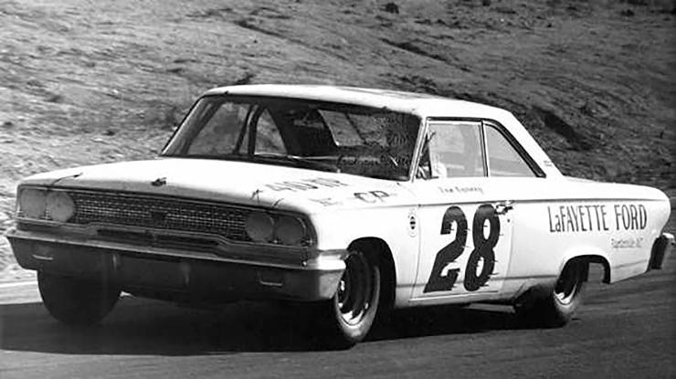 1963 Riverside 500 NASCAR winner Dan Gurney with Ford Galaxy 500 XL