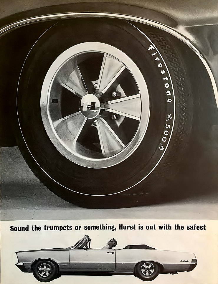 1965 Pontiac GTO with HURST forged aluminum wheels