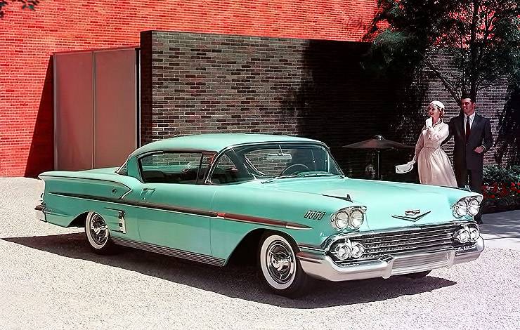 1958 Chevrolet Bel Air Impala two-door coupe front right