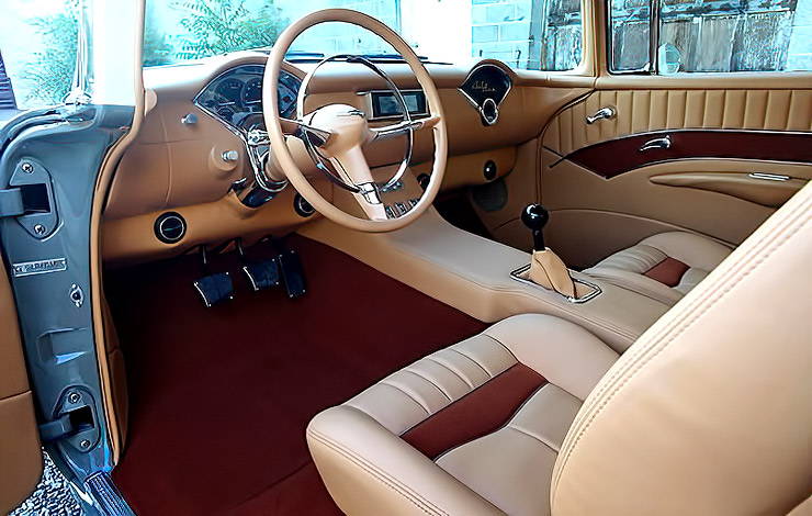 1955 Chevy Bel Air by Kindig It Design interior