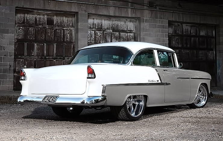 1955 Chevy Bel Air by Kindig It Design rear right three quarter