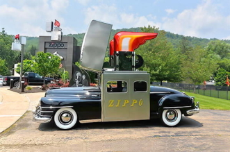 Zippo car in front of Zippo Case Museum