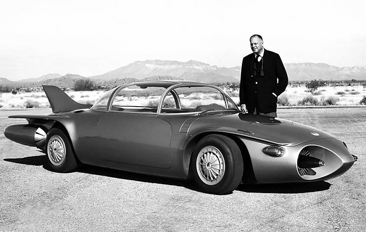 1956 Firebird II concept car with Harley Earl