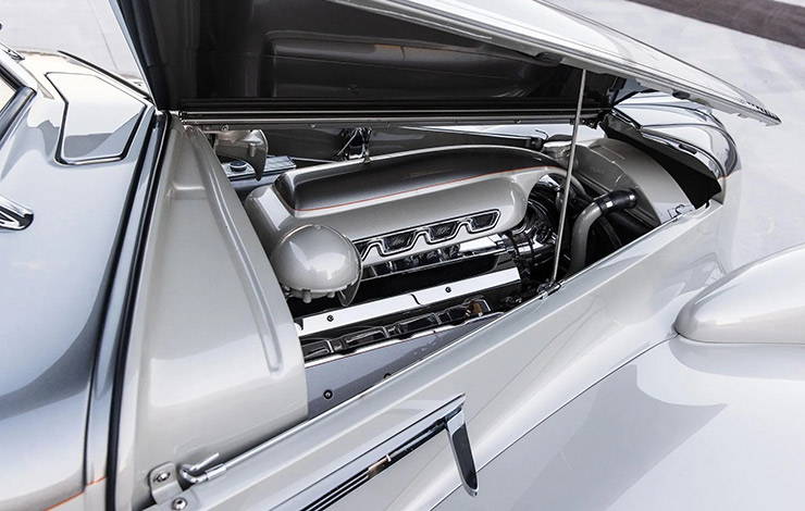 1939 Buick 4-Door Special 'The Duchess' hot rod LS2 engine under the hood