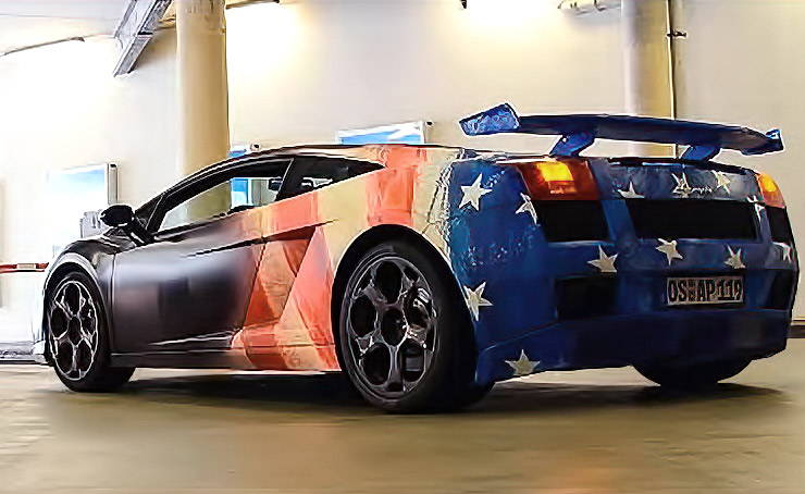 Lamborghini Gallardo with Thermochromatic paint