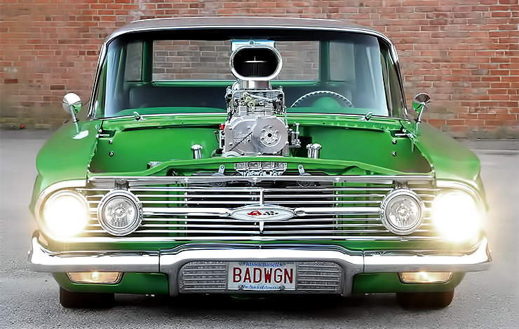 Mike Rowell's 1960 Chevrolet Parkwood wagon front end