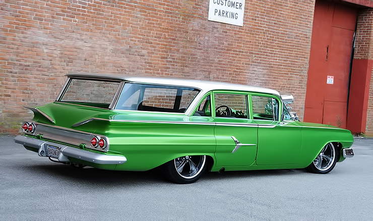 Mike Rowell's 1960 Chevrolet Parkwood wagon left rear end