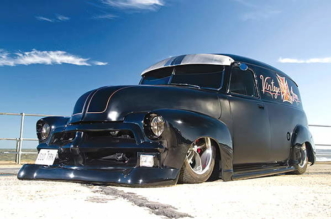 1949 Chevy panel van The Gravel Grazer