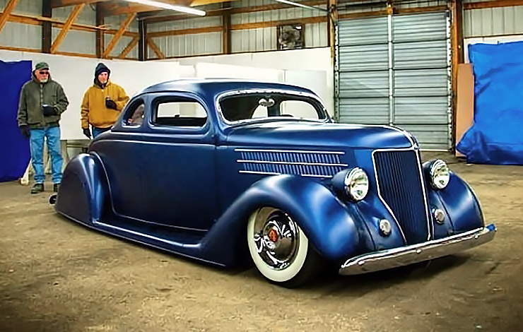 Kevin Anderson's Custom 1936 Ford Coupe - Blue Velvet Dress